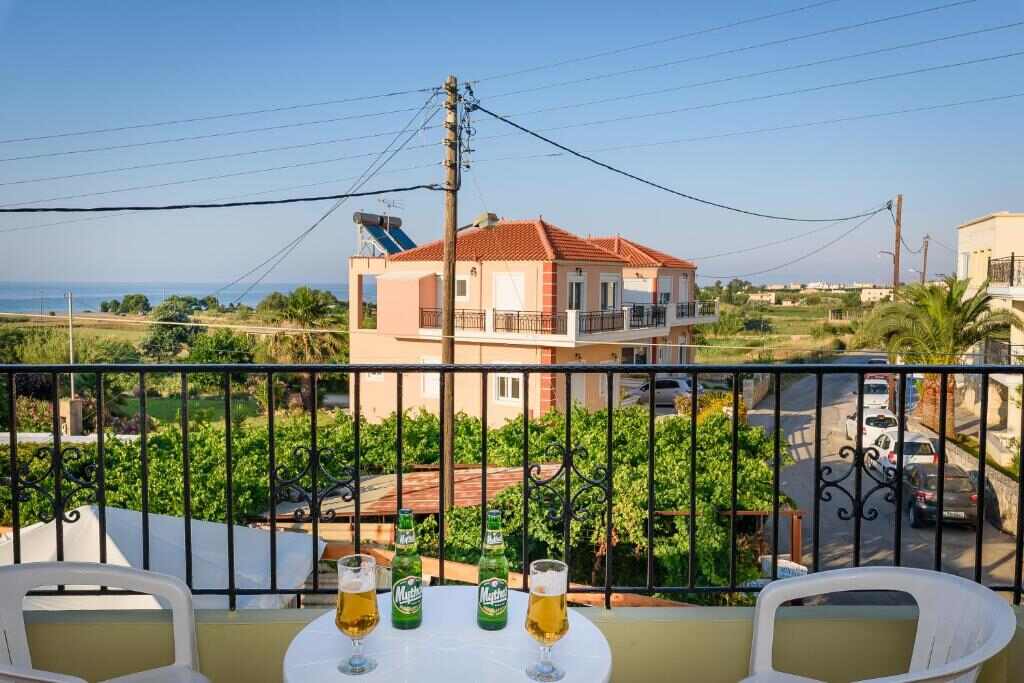 Morning view from the balcony towards the sea